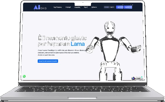 Mockup del sito AIAmica